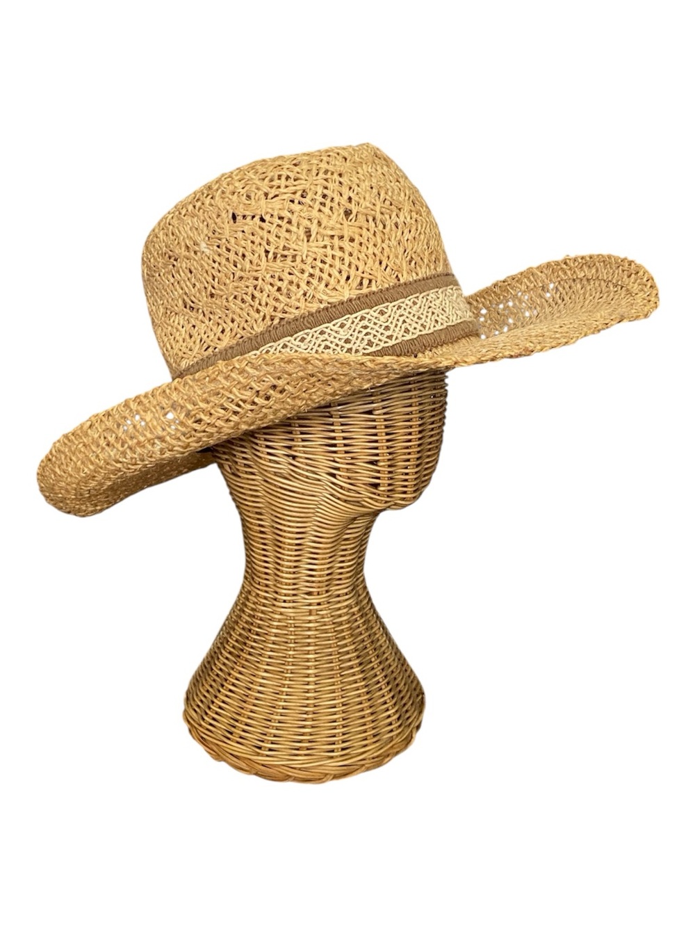 Resistol Stagecoach Vintage Mens Straw Woven Cowboy Tan Western